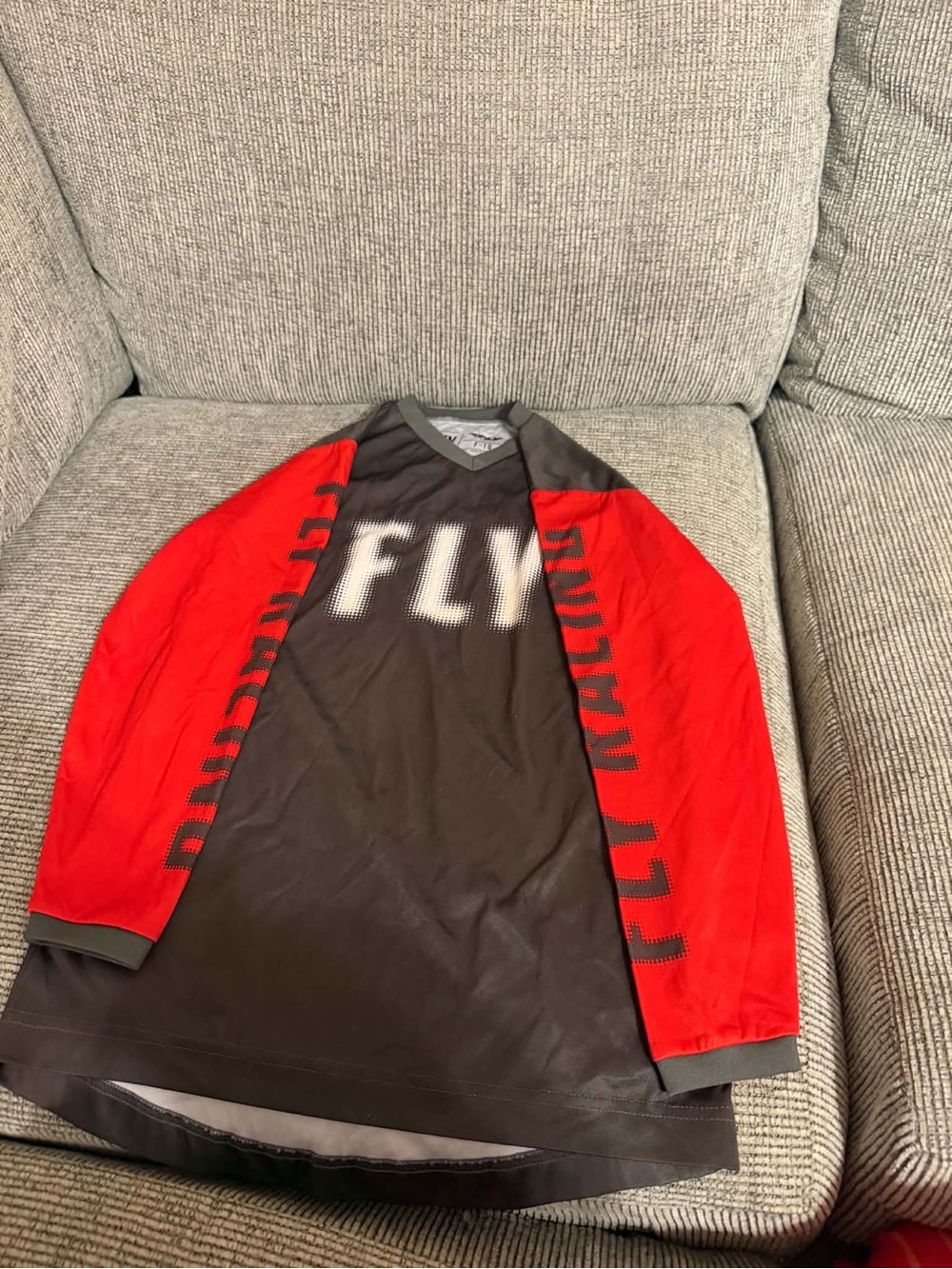 Youth Lightweight Red & Black Long-Sleeve Jersey